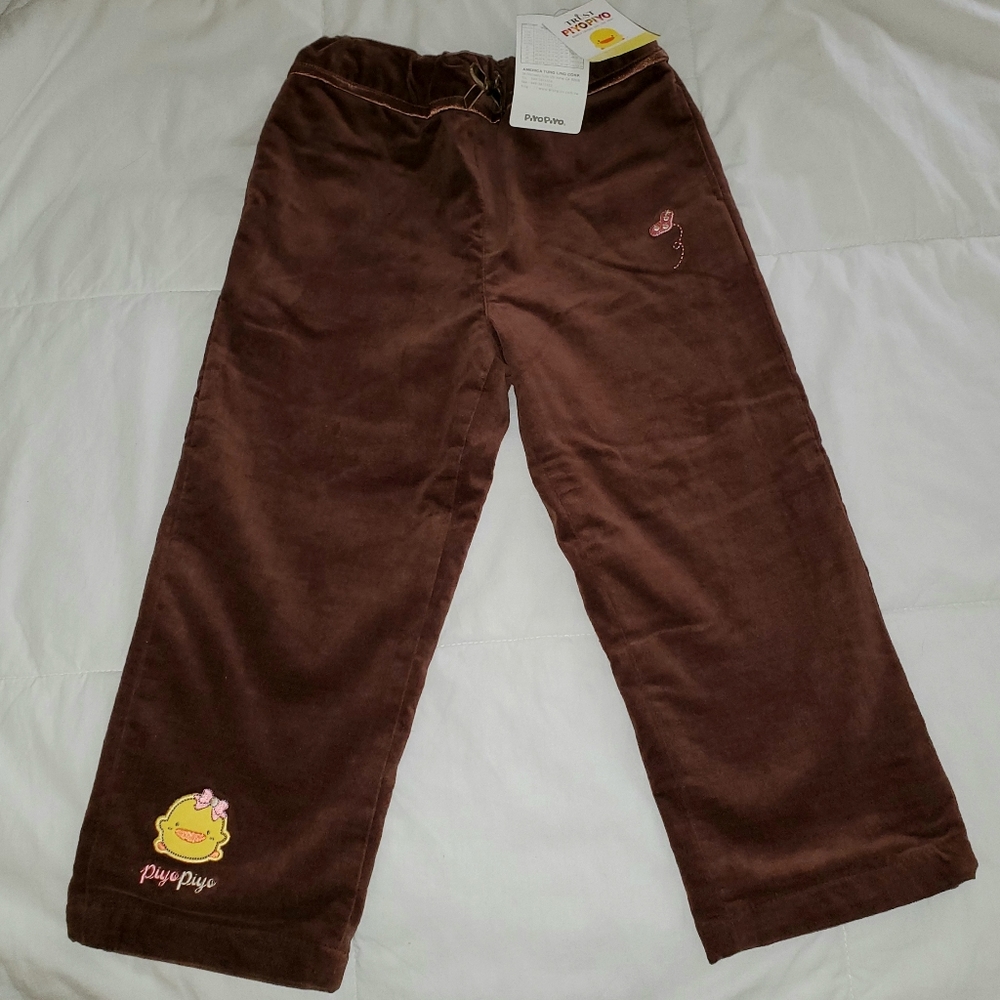 NWT. Rare Piyo Piyo Brown Pants. 4T.